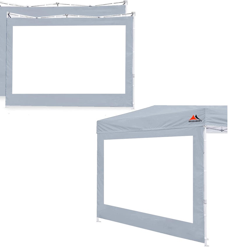 SCOCANOPY Clear Window Sidewall for 10x10 Canopy Frame, 3 Pack Sunwalls Only,(Gray) - Image 1